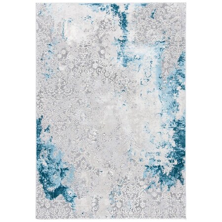 Safavieh 9 x 12 ft. Meadow 500 Power Loomed Rectangle Area Rug Light Grey & Blue MDW573F-9